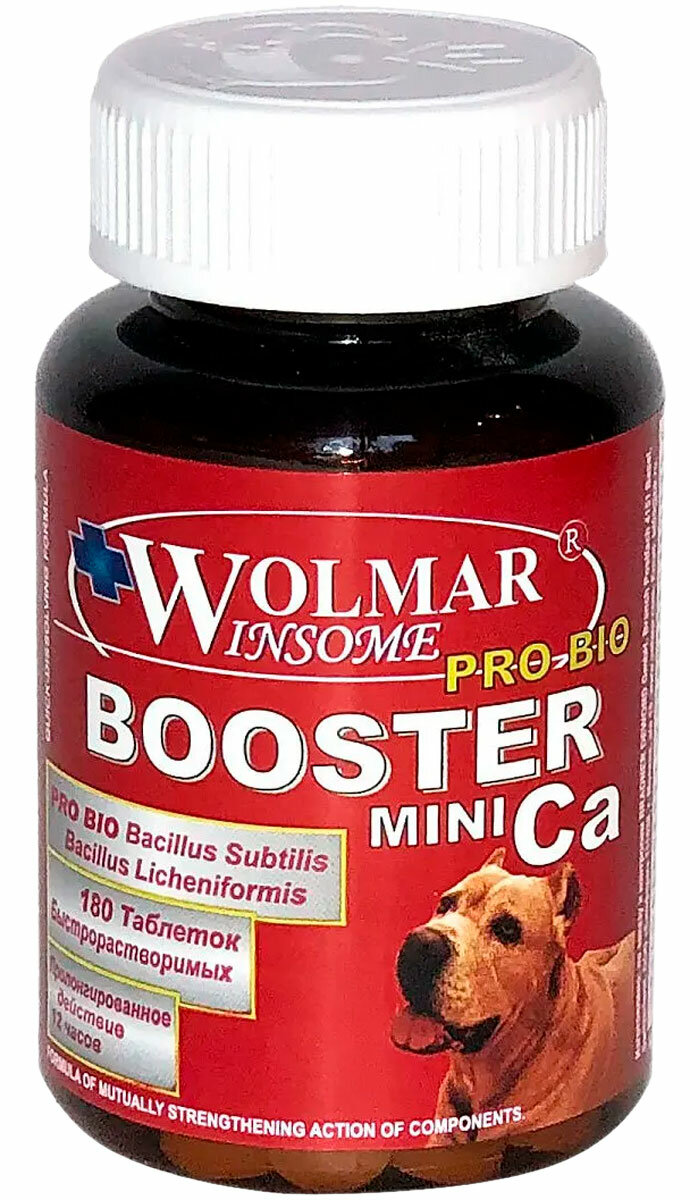 WOLMAR WINSOME PRO BIO BOOSTER CA MINI - Волмар витаминно-минерально-аминокислотный комплекс для щенков, щенных и лактирующих сук карликовых и мелких пород (180 таблеток)