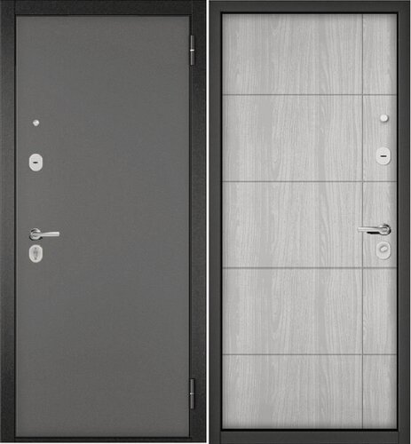 Изображение товара Дверь входная траст ЭКО 193 Антрацит букле-Орех пепельный 960 правая