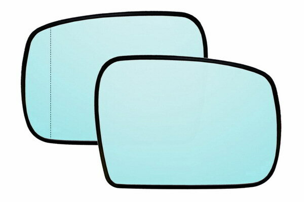 Комплект зеркальных элементов ВАЗ 2123 Нива Шевроле Chevrolet (ипрос С диагональными защёлками 60x60mm) с обогревом, левым асферическим и правым сферическим-отражателями голубого тона.