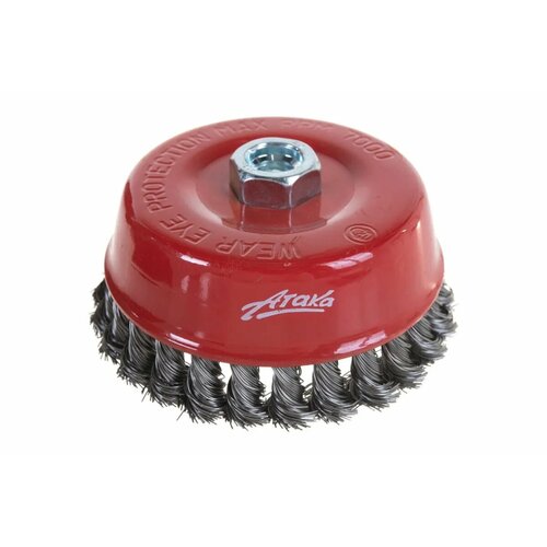 Щетка чашеобразная, витая стальная проволока (120 мм; М14) для УШМ №163 атака 34727