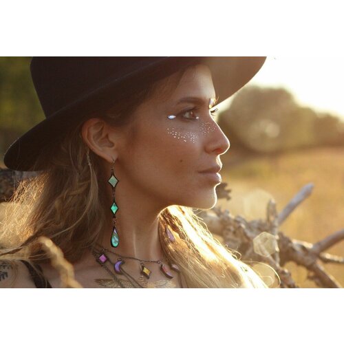 Серьги KATE SHO, стекло, мультиколор