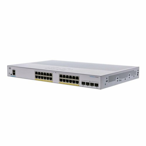 CISCO  CISCO CBS350 24x10/100/1000 PoE+ ports 195W power budget, 4x 1Gb SFP uplink, Layer2, Fanless, Mounting Kit, CBS350-24P-4G CBS350-24P-4G