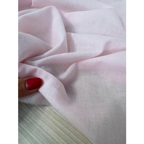 0,5 м. Батист ткань для шитья одежды и подклада под прошву 100% хлопок, цвет розовый, ширина 150см.
