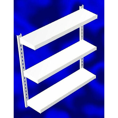 Стеллаж металлический настенный высота 1 м. 3 полки