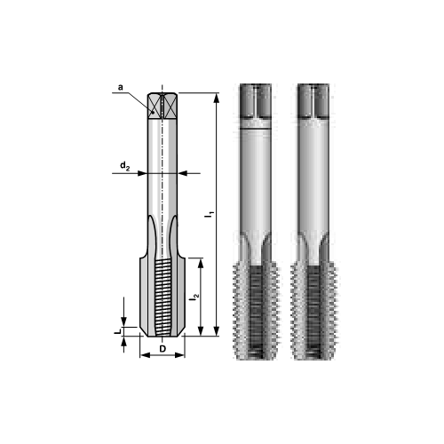 Метчик, трубная резьба HSS G1/8 дюйма, комплект из 2-х штук Bucovice Tools 142180