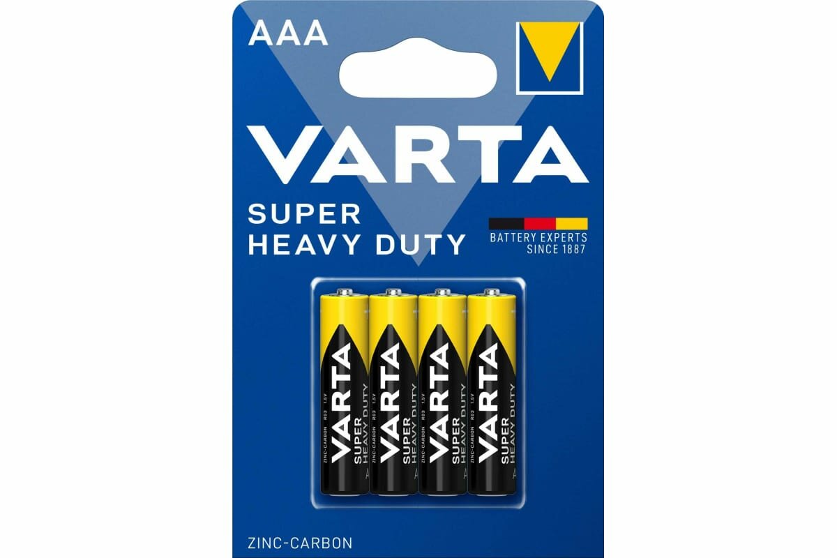 Батарейка Varta SUPERLIFE R03 AAA BL4 Heavy Duty 1.5V (2003) 02003101414