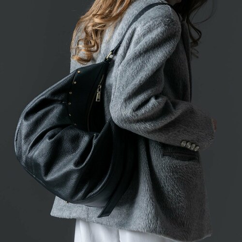 Сумка шоппер J. Audmorr Debbey, фактура зернистая, черный