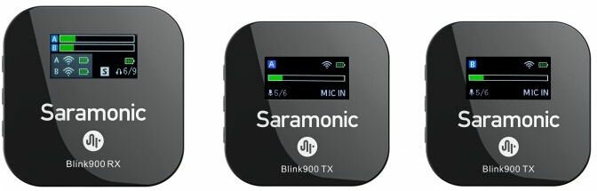 Радиосистема Saramonic Blink900 B2(TX+TX+RX) 2,4Гц приемник + 2 передатчика в кейсе с подзарядкой, разъем 3,5мм