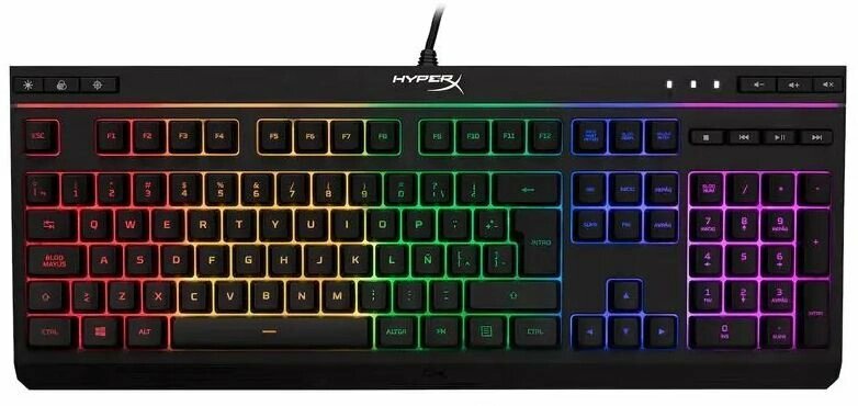 Клавиатура HyperX Alloy Core RGB черный USB Multimedia for gamer LED (4P4F5AA#ABA)