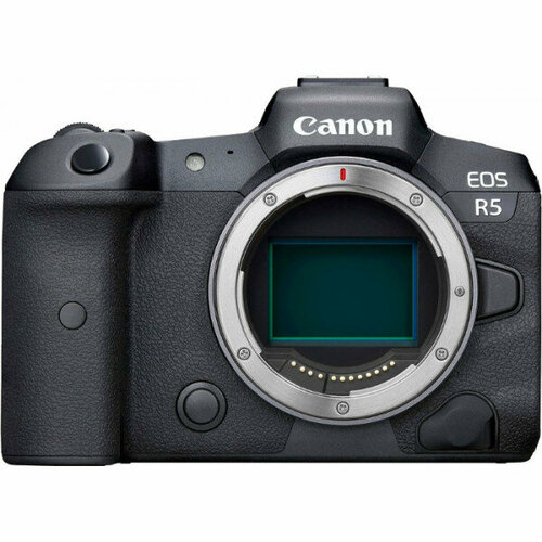 Фотоаппарат Canon EOS R5 Kit RF 24-105mm f/4-7.1 IS STM, черный цифровой фотоаппарат canon eos r6 kit rf 24 105mm f 4 7 1 is stm