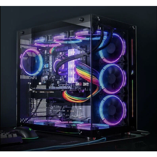 Мощный игровой компьютер Core i7 12700 12ядер/ 32GB/ 512Gb+1Тb SSD / RTX 4060/750W/WIN 10 PRO розовый, черный