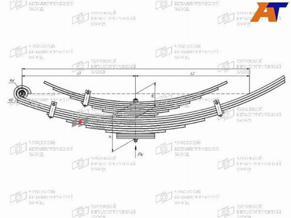 ЧМЗ 1001315IS-2912012-10 Рессора задняя ISUZU FVR34