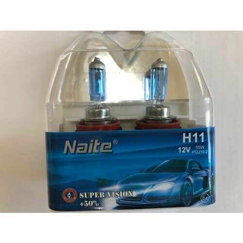 Лампа H11 12V 55W PGJ19-2 набор 50 Super White комплект 2 шт 1492₽