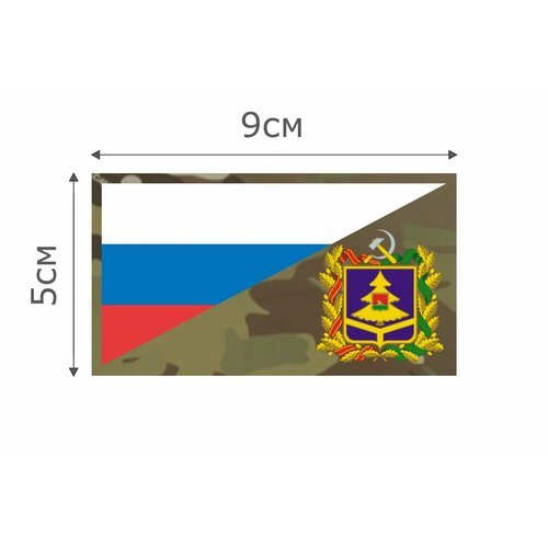 фото Ф032mc нашивка , патч (шеврон) mc флаг рф брянская область 5*9 см character