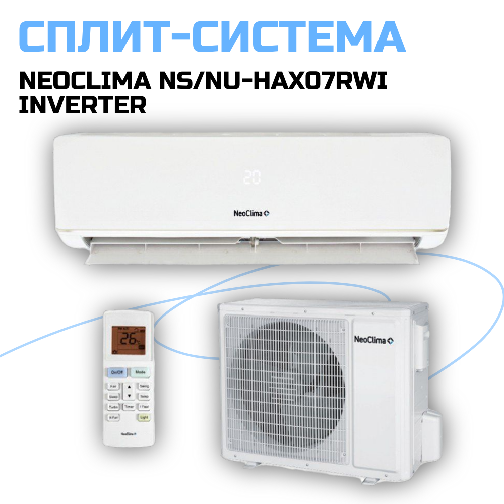 Кондиционер (Сплит-система) NeoClima NS/NU-HAX07RWI, белый