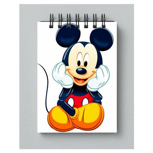 Блокнот Микки Маус, Mickey Mouse, А6 блокнот в клетку каждому своё mickey mouse микки маус плуто a4 48 листов