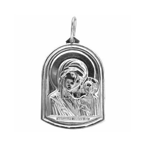 икона казанская божья матерь г златоуст позолота посеребрение в футляре Подвеска ЗлатаМира, серебро, 925 проба