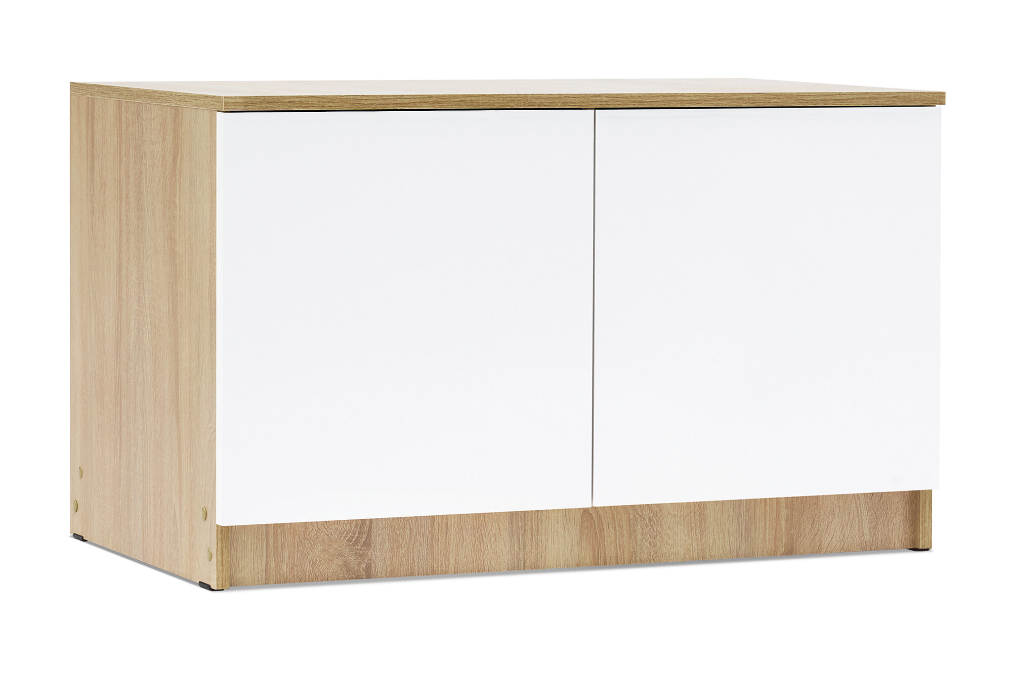 фото Тумба Миф Челси дуб сонома / белый глянец 90.2х51.4х54 см