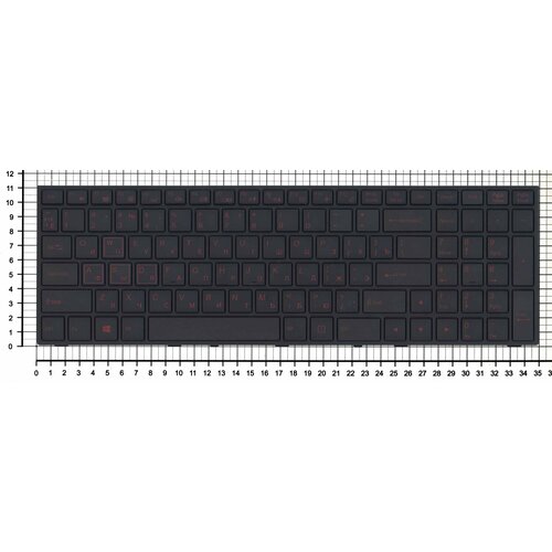 Клавиатура для ноутбука DNS Clevo P651 черная с рамкой с подсветкой
