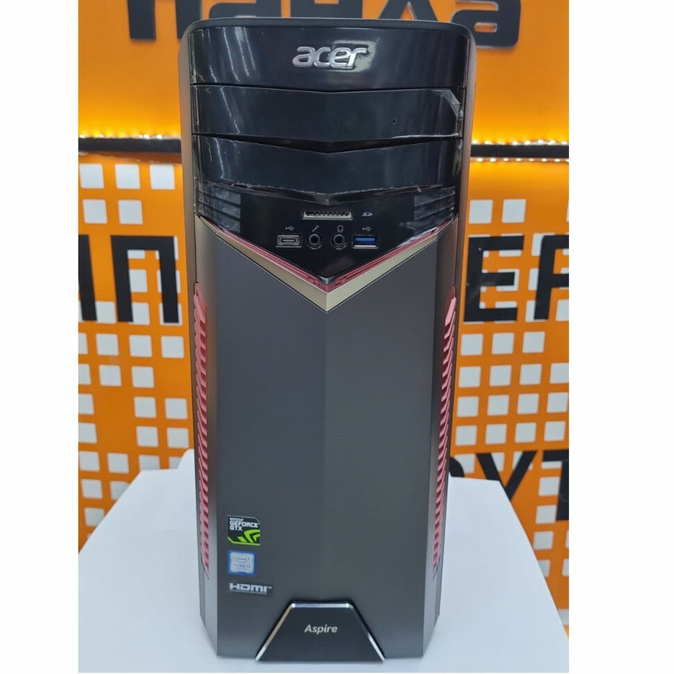 Игровой компьютер Acer Aspire GX-781, Intel Core i3 7100, 3,9 ГГц, DDR4 8 Гб, GTX 1060 3 Гб, 1 Тб HDD, DVD-RW, FreeDOS, черный