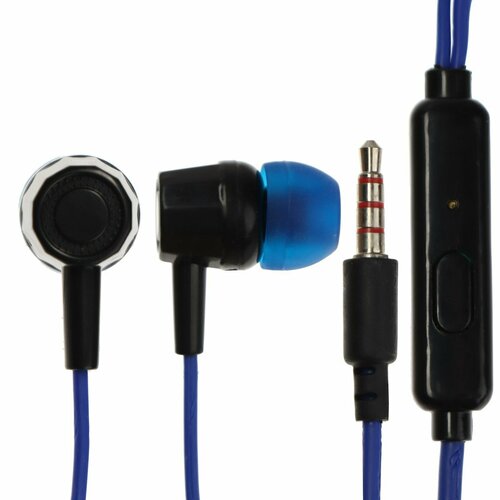 Наушники HF-J69 вакуумные микрофон 106 дБ 16 Ом 35 мм 1 м коробка синие 703₽