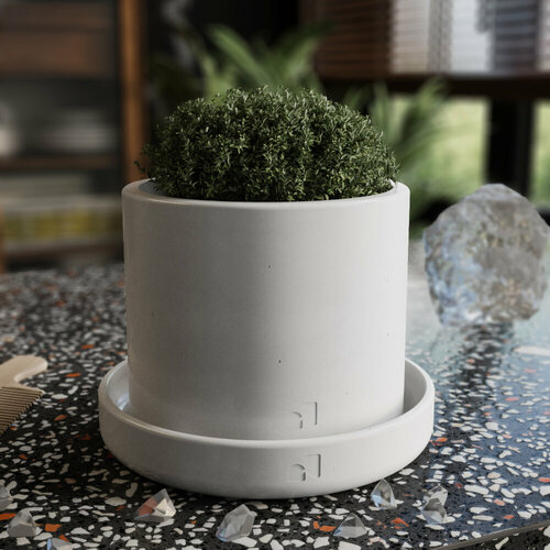 Горшок для цветов и растений с поддоном белый Bordeaux S 065 л 2150₽