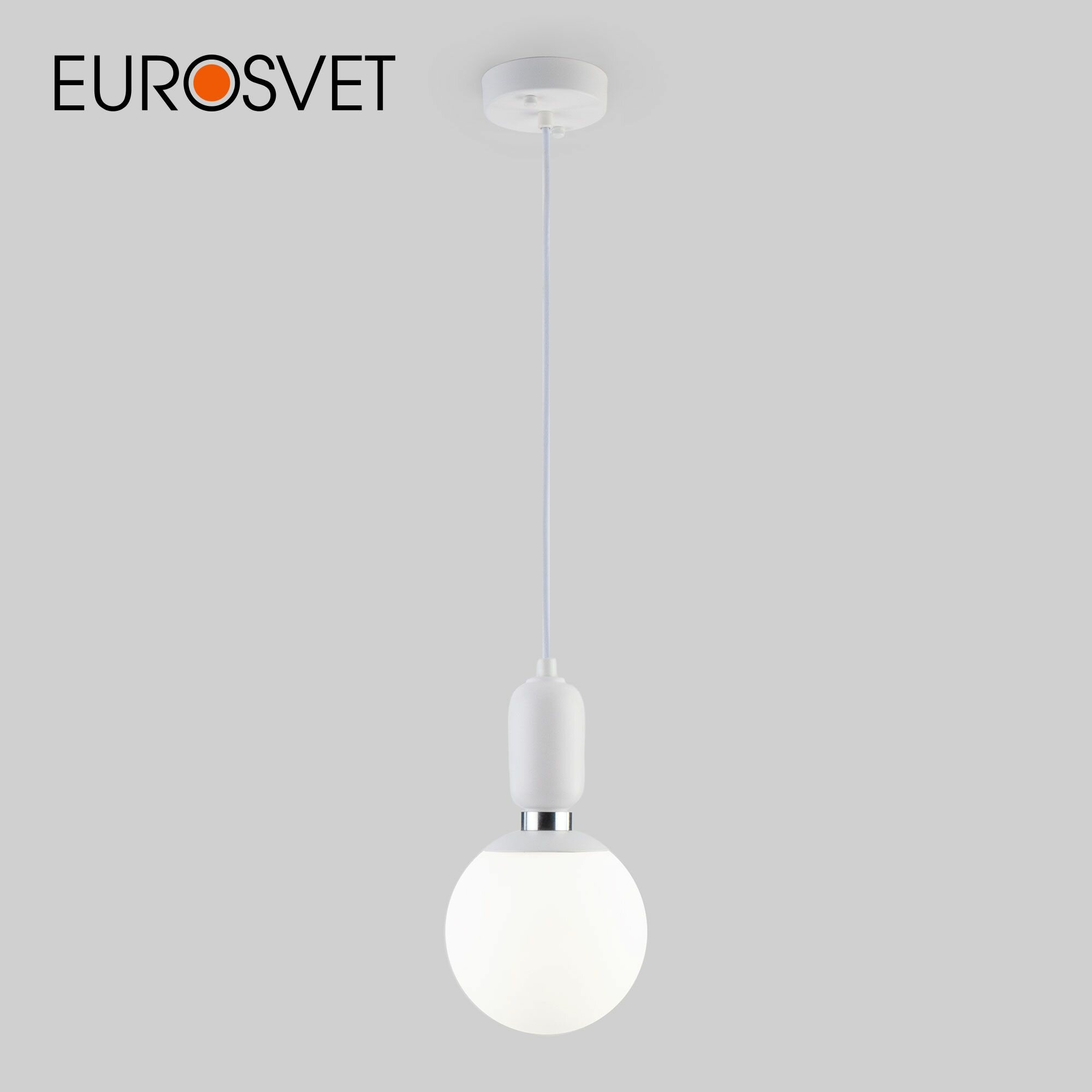 Подвесной светильник со стеклянным плафоном Eurosvet Bubble 50151/1 белый IP20