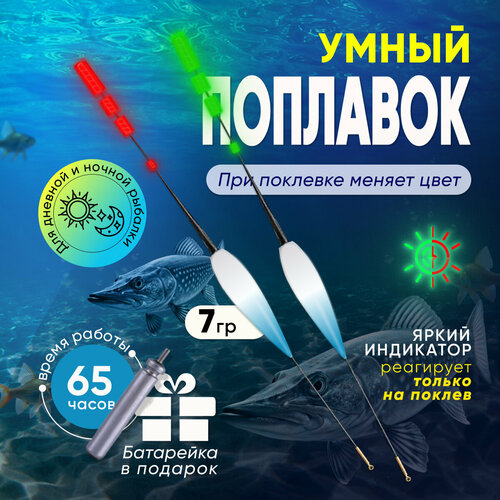 Умный поплавок светящийся с подсветкой 7 грамм — купить в интернет ...