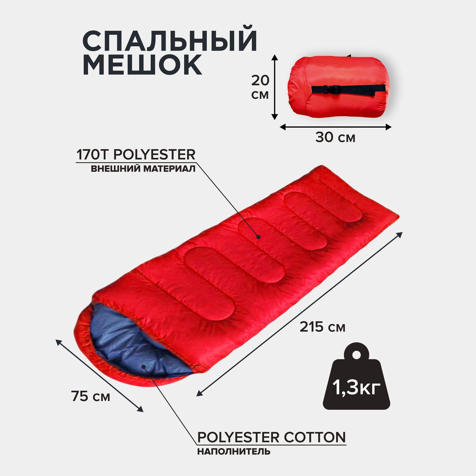 фото Спальный мешок туристический летний