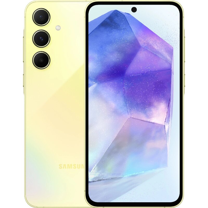 Смартфон Samsung Galaxy A55 5G, 8.256 Гб, Dual nano SIM + eSIM, Yellow, желтый