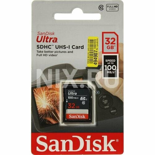 SD карта Sandisk Ultra SDSDUNR-032G-GN3IN