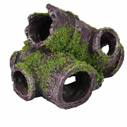 Грот для аквариума Канализационная труба Flamingo 11 х 8 х 7 см полирезин FL410135 880₽