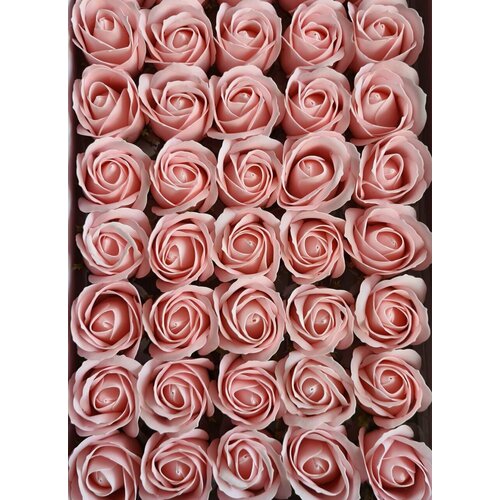 Цветы из мыльного полотна. Роза трехслойная . Цвет светло-розовый. Номер 10