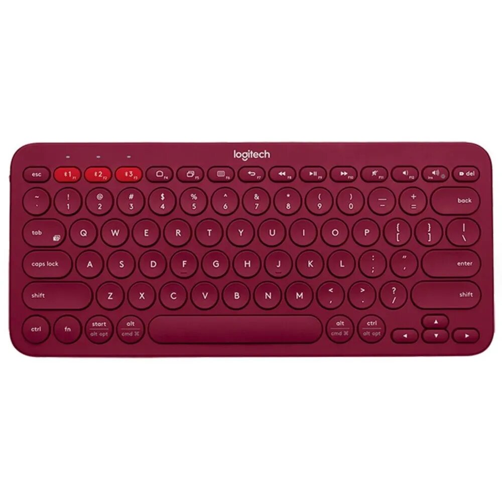 Беспроводная клавиатура Logitech K380 Multi-Device красный, английская, 1 шт. английская/русская (ANSI)