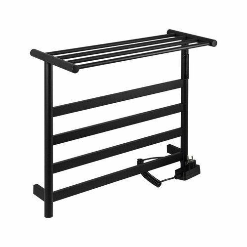 Полотенцесушитель KRAFTTE 44019 черный электрический 510 х 573 х 220 мм лесенка на 4 перекладины 75 W нержавеющая сталь