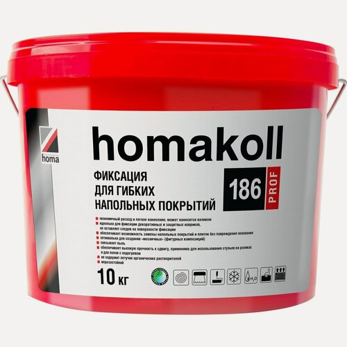 Изображение товара Морозостойкий клей фиксация Homakoll 186 Prof, 100-150 г/м2, 10 кг 115383