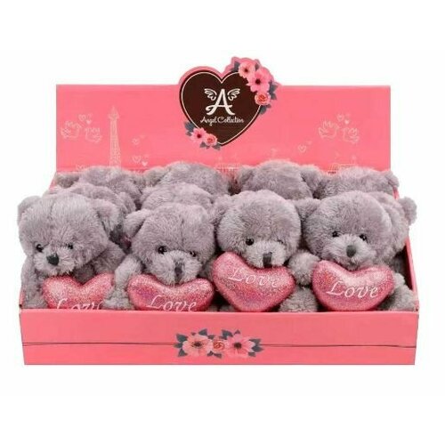 Мягкая игрушка Мишка Любимчик 15 см, дисплей 12 штук, 2шт.