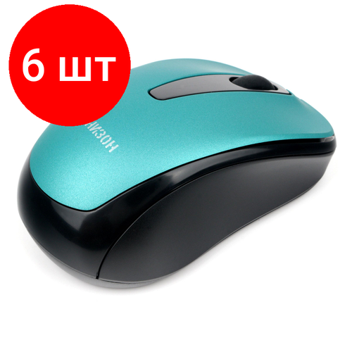 Комплект 6 штук Мышь компьютерная Гарнизон GMW-450-3 WLS чернголуб 1000dpi 18839 355900₽