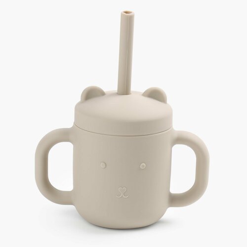 Поильник детский 120 мл с ручками с трубочкой Мишка Kiddy 899₽