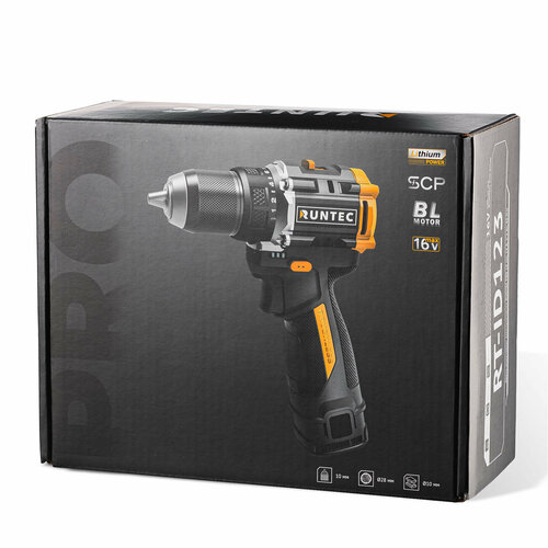 RUNTEC RT-ID123 Дрель-шуруповерт аккумуляторная RUNTEC PRO 10 мм 16В 22Ач 50Нм 13547₽