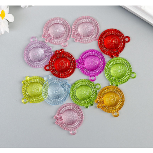 Декор для творчества пластик Соломенная шляпка 27х24см 12шт 2985573-1 250₽