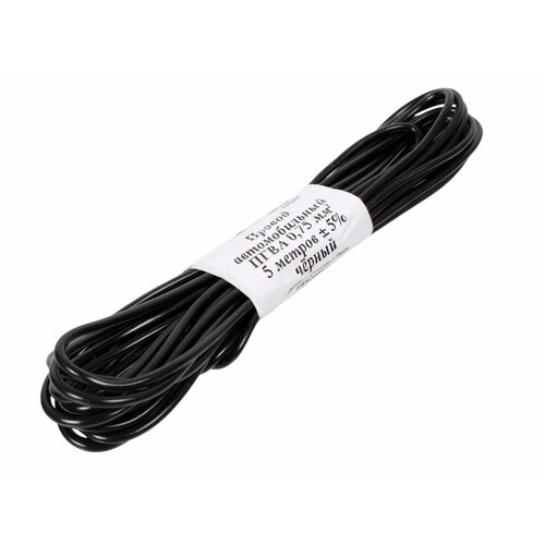 Провод автомобильный монтажный ПГВА 5м S- 0.75мм черный