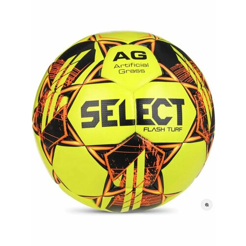 Футбольный мяч SELECT FLASH TURF V23 basic FIFA, жёл/оранж/черн, р.5 желтый, размер 5