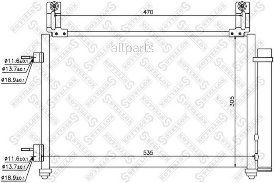 STELLOX 1045611SX радиатор кондиционера! \ Chevrolet Matiz 0.8-1.0 05>