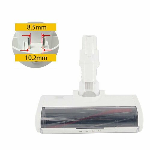 Турбощётка для пылесоса Xiaomi Dreame G10 V11 V10 V12 T30 с узкими контактами Белая Насадка с LED подсветкой с щетинками на валике Щетка для ковров ковровых покрытий ламината паркета и плитки 3630₽