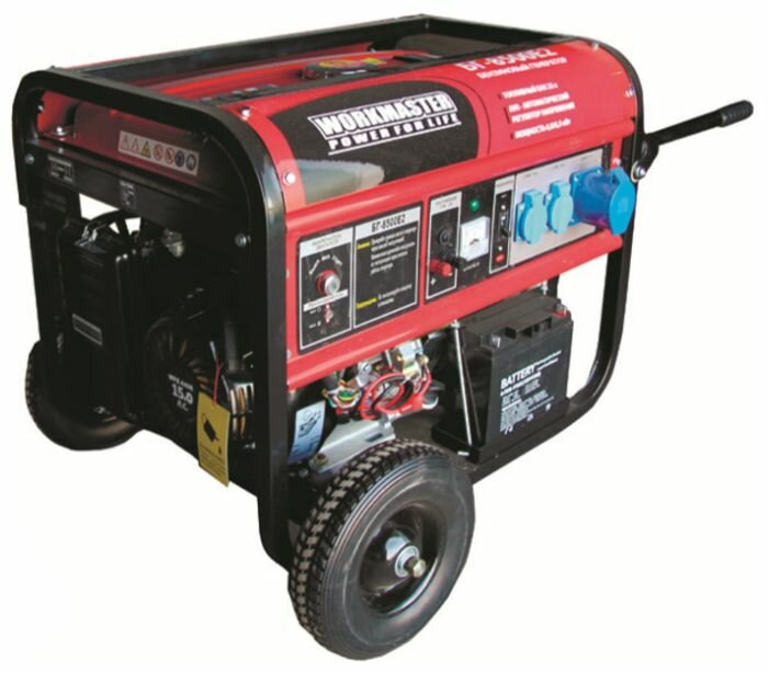 Бензиновый генератор 6кВт WorkMaster БГ-8500E2