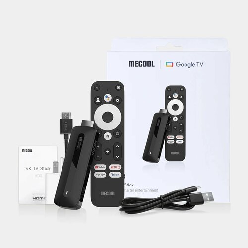ТВ-приставка Mecool KD3KD5 4K TV Stick Android TV 11 Smart TV box с Amlogic S905Y4 2 ГБ ОЗУ 8 ГБ ПЗУ WiFi 24G5G HDR 10 медиаплеер KD3 2GB RAM Европейская 7900₽