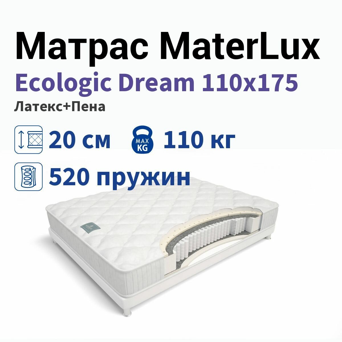 Матрас Materlux Ecologic Dream 110х175