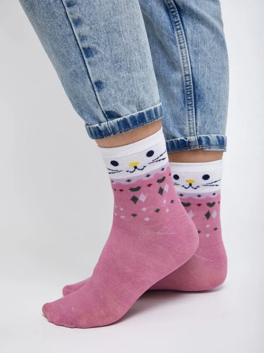 Носки Ку SPKAEYAE Весна-Лето 2025, комплект, 12 пар, размер 37-41, 044 — фото 1