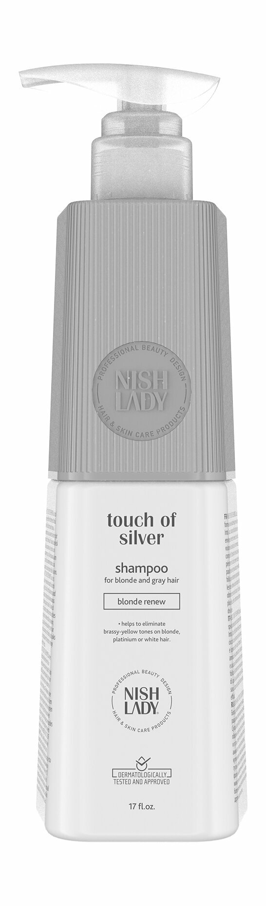 NISHLADY Шампунь для блонда и седых волос Touch Of Silver Shampoo, 503 мл